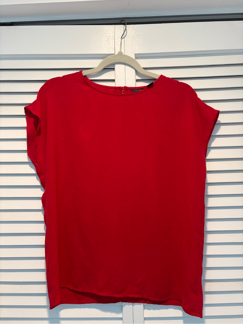 Halogen Red Short Sleeve Blouse